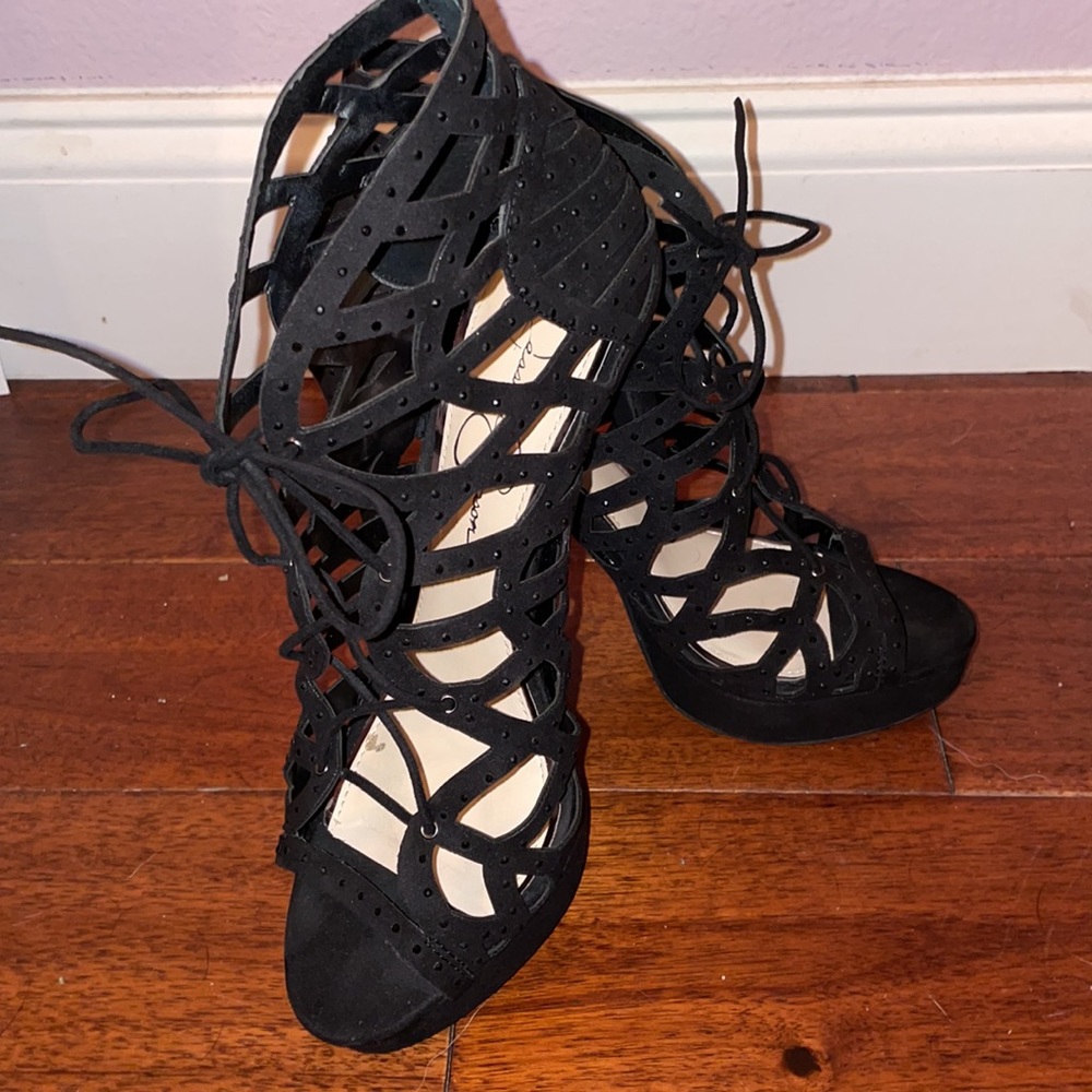 Jessica Simpson Black Microshade Heels